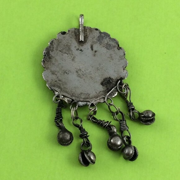 Handpainted Ferret Pendant Silvertone Metal Long Pet Artisan Danglers Polecat - Picture 7 of 11